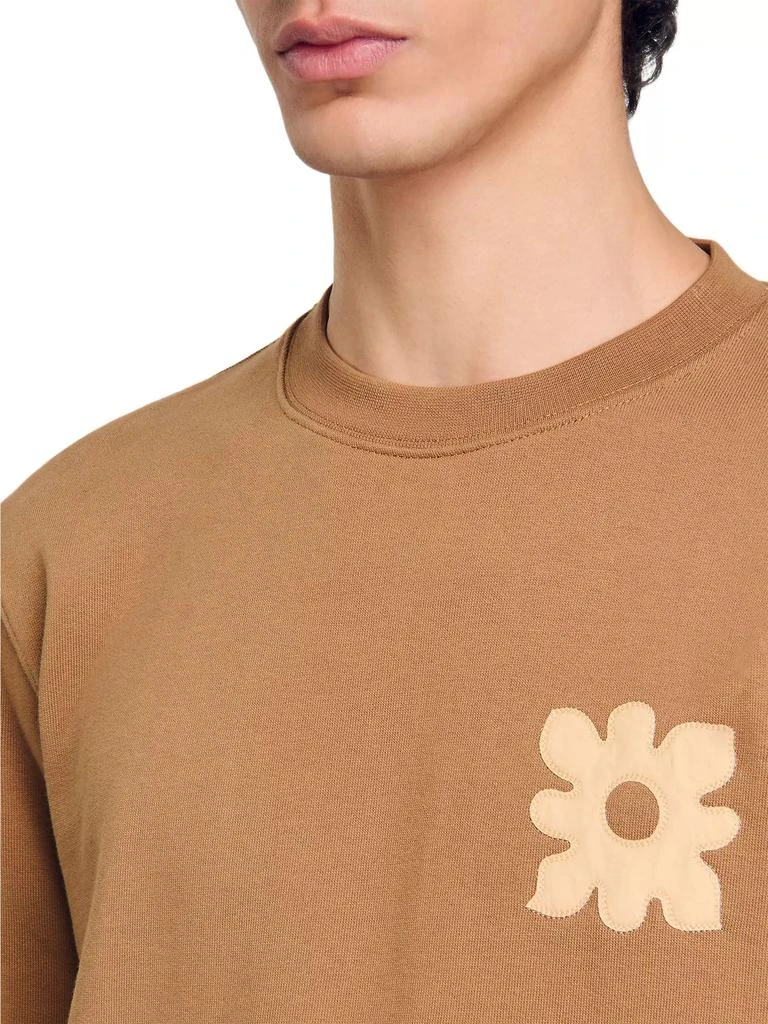 Sandro Sweatshirt with Flower Patch 5