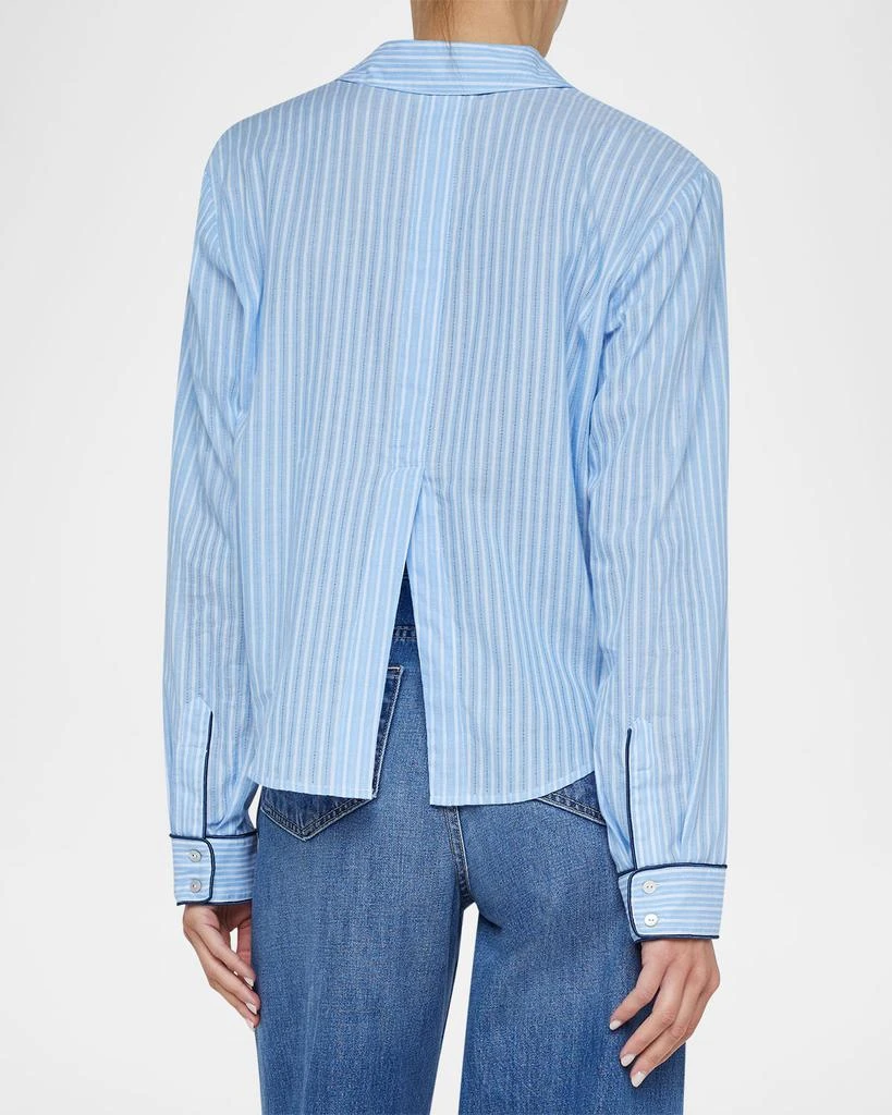 L'Agence Cosette Stripe Cropped Shirt 2