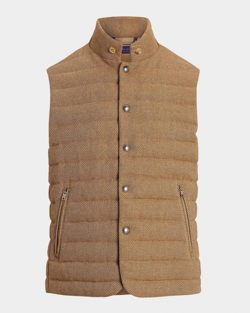 Ralph Lauren Men's Quilted Tweed Down Vest 1