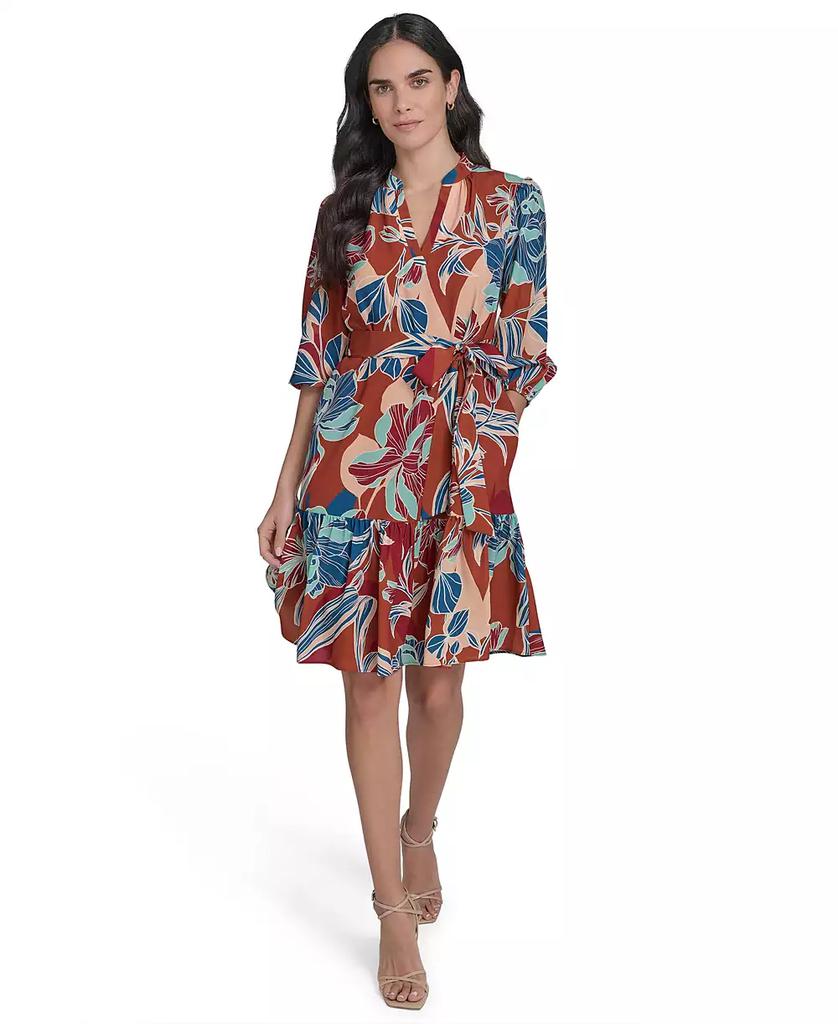 Jessica Howard Women's 3/4-Sleeve A-Line Dress