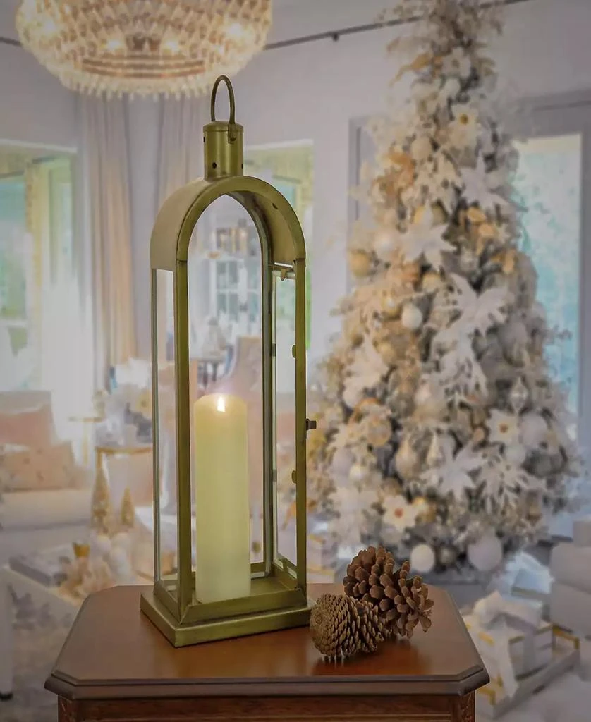National Tree Company HGTV Home Collection Antique Bronze Arched Lantern, Medium 2