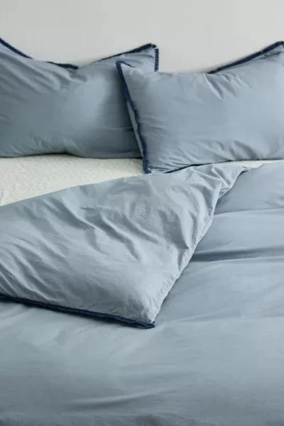Urban Outfitters Breezy Cotton Percale Tassel Duvet Cover 1