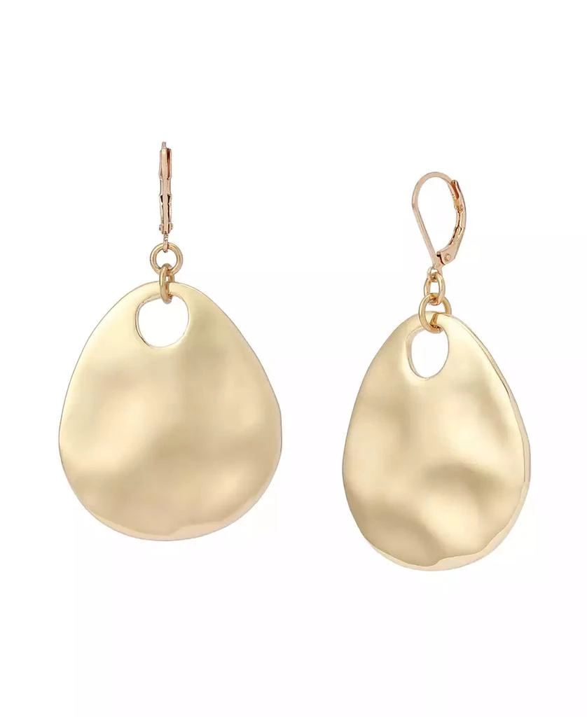 Robert Lee Morris Gold Disc Drop Earrings