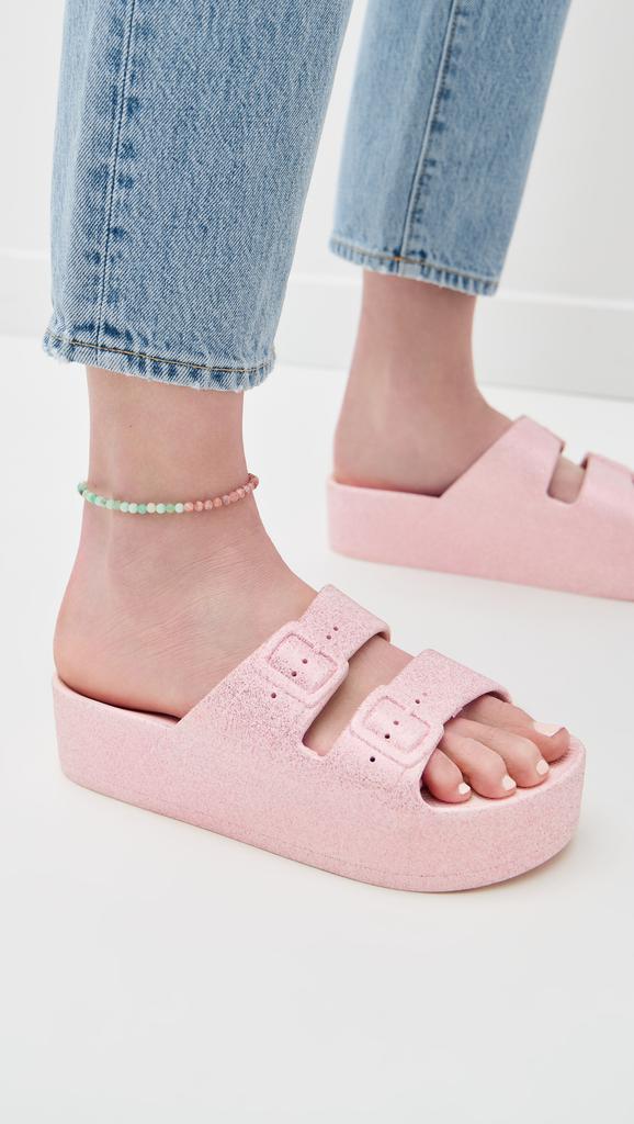 FREEDOM MOSES Metallic High Platform Slides