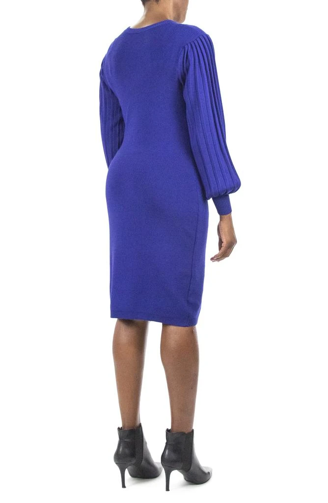 Nina Leonard Women's Pleat Bubble Sweater Dress, Medium Nina Leonard Women's Pleat Bubble Sweater Dress, Medium
