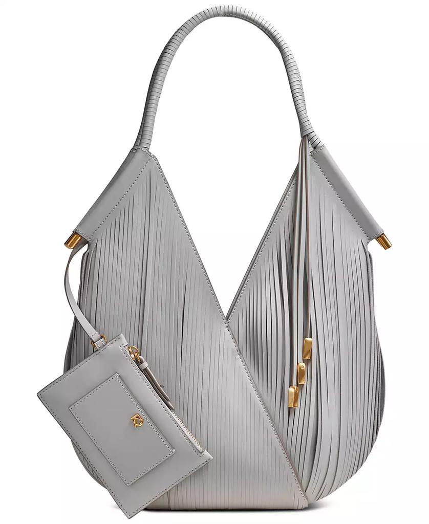 Donna Karan Donna Karan Baldwin Small  Laser-cut Shoulder with Leather Wrapped Rounded Handle