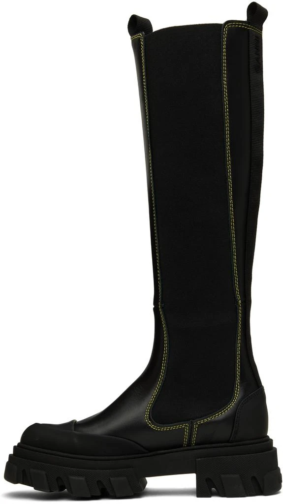 Ganni Black Cleated Chelsea Boots 3