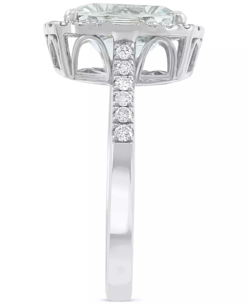 Effy EFFY® Aquamarine (2 ct. t.w.)
Diamond (3/8 ct. t.w.) Halo Statement Ring in 14k White Gold 3