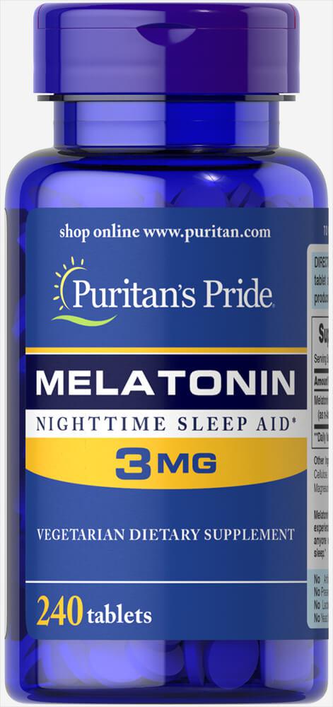 Puritan's Pride Melatonin 3 mg 240 Tablets