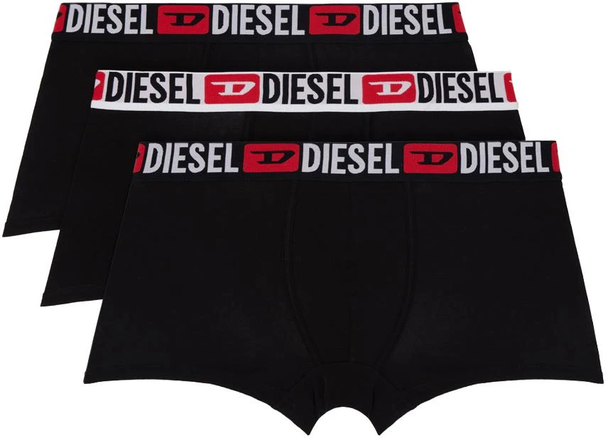 Diesel Three-Pack Black Umbx-Damien Boxer Briefs 1