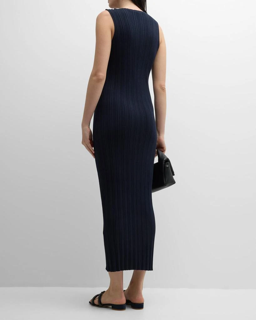 Eleventy Ribbed Sleeveless Bodycon Midi Dress 4