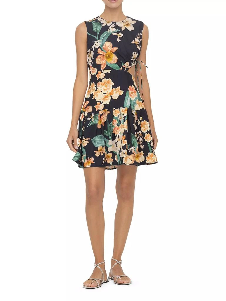 Agua by Agua Bendita Veranera Otono Danza Floral Cut-Out Minidress 2
