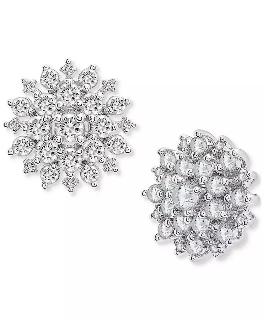 Macy's 2-Pc. Set Diamond Cluster Pendant Necklace & Matching Stud Earrings (1 ct. t.w.) in 14k White Gold, Created for Macy's 6