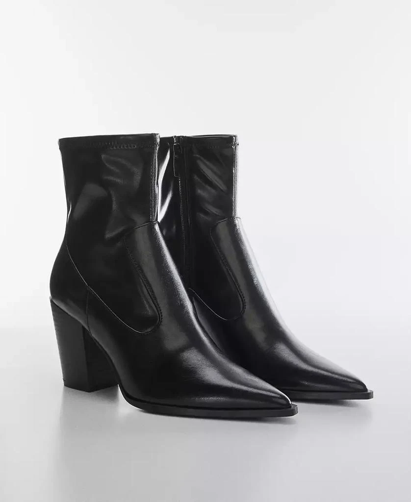 Mango Women's Pointy Elasticated Ankle Boots 2