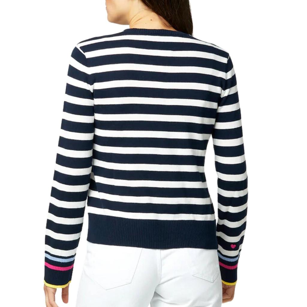 KERRI ROSENTHAL Liz Smiley Sweater In Indigo