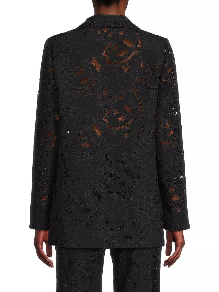 UNGARO Spencer Beaded Lace Jacket 5