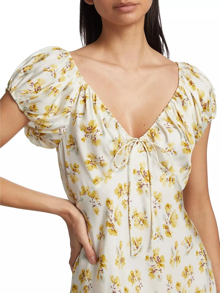 DÔEN Sera Floral Silk-Blend Minidress 6