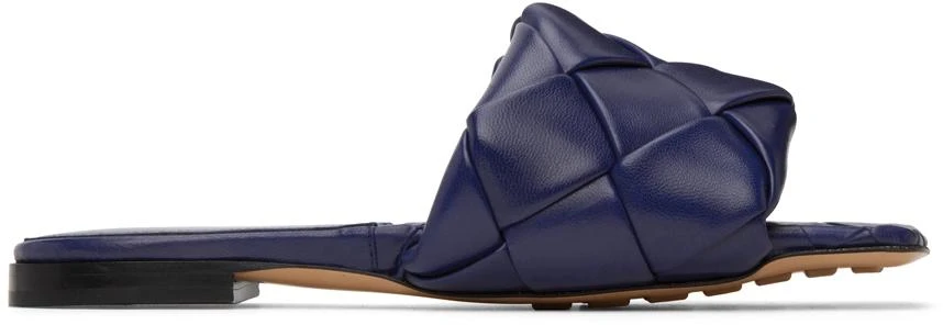Bottega Veneta Blue Lido Flat Sandals 1