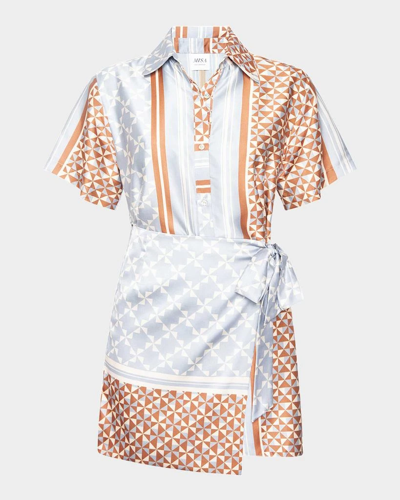 MISA Kezia Wrap Mini Shirtdress 1