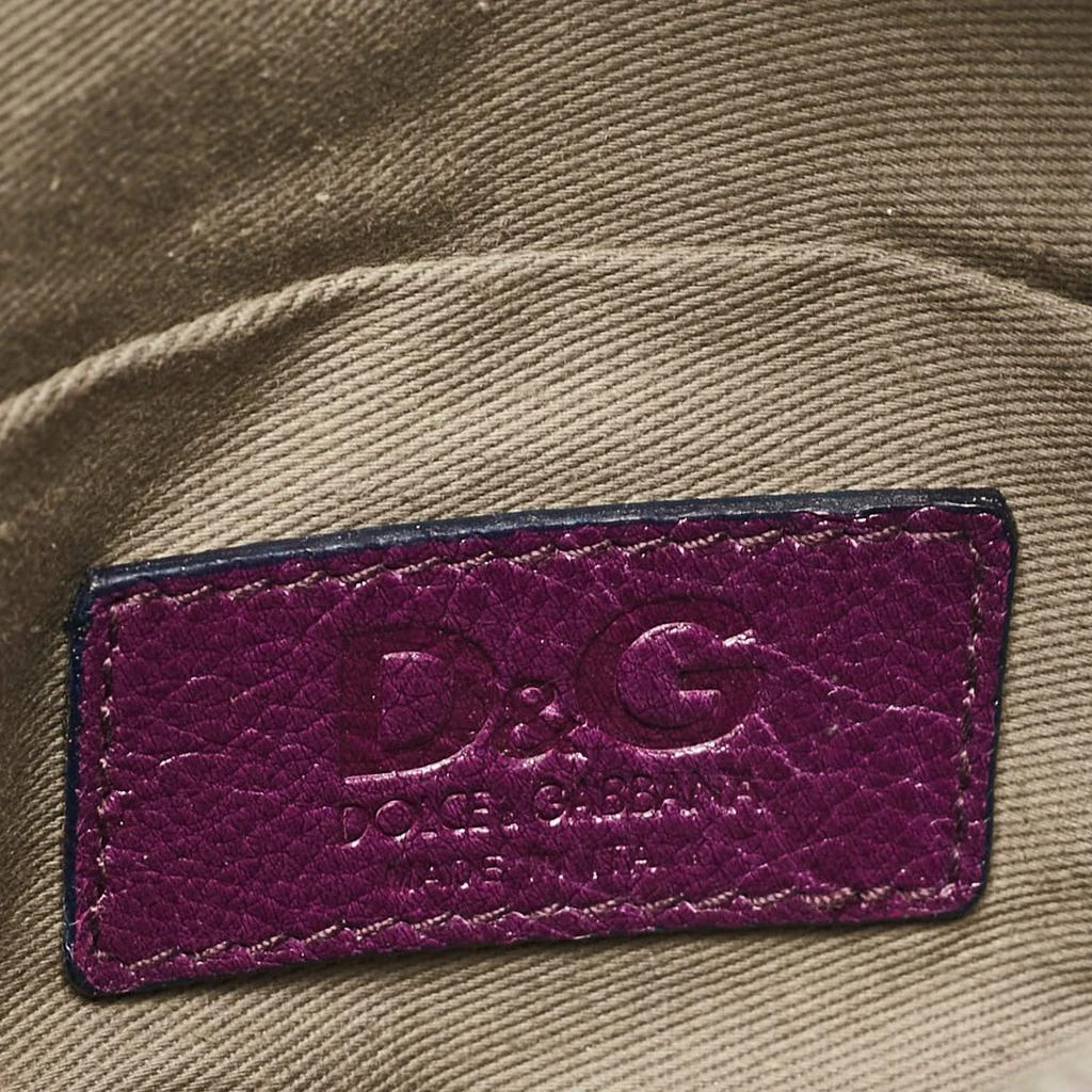 Dolce & Gabbana Dolce & Gabbana Purple Leather Ariette Round Crossbody Bag 11