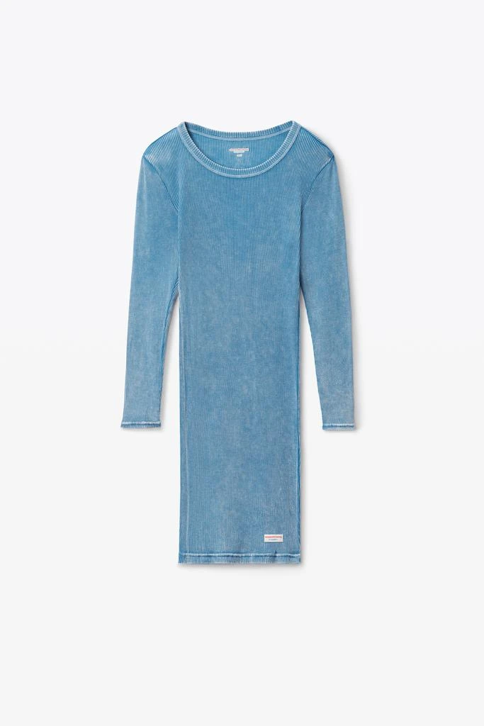 Alexander Wang long sleeve loungewear dress in ribbed cotton 2