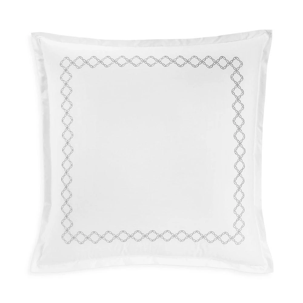 sky Embroidered Percale Euro Shams, Pair - Exclusive 1