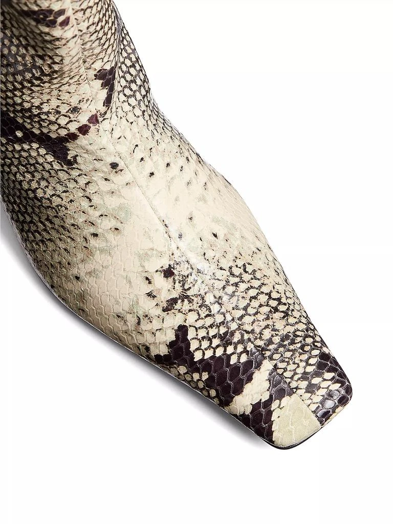 Khaite Ona 55MM Snake-Print Leather Ankle Boots 4