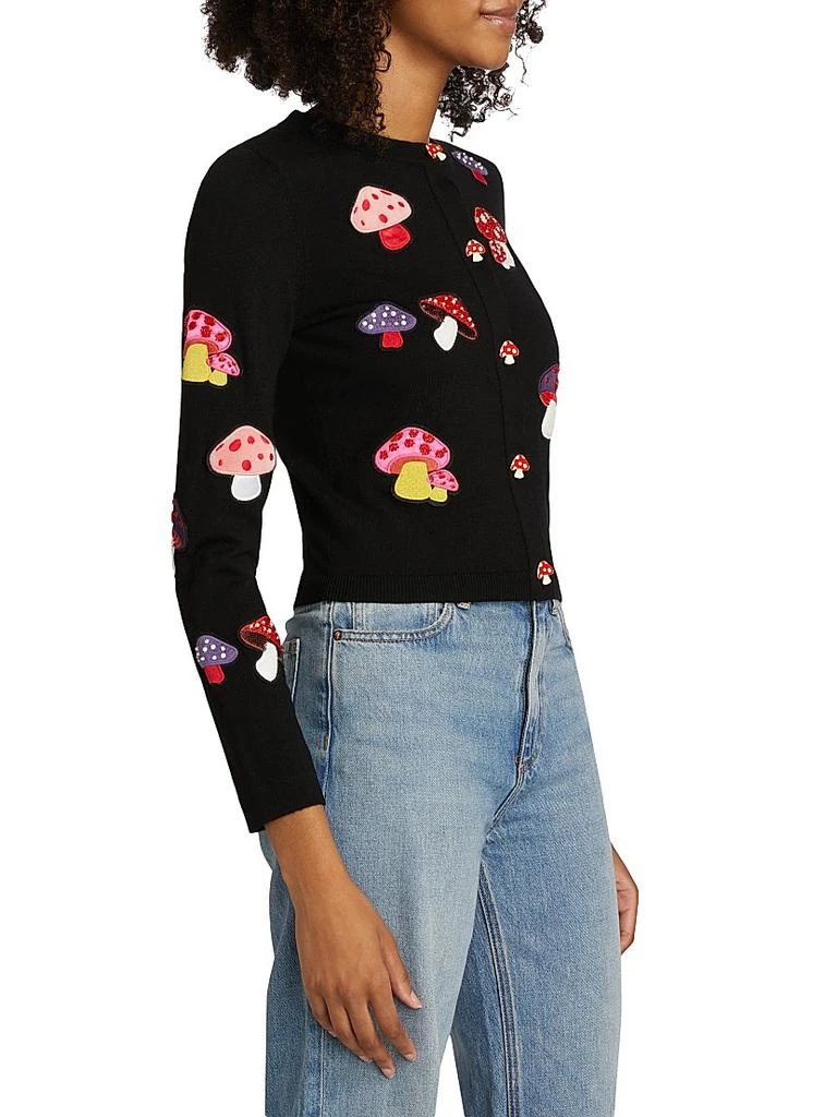 Alice + Olivia Ruthy Mushroom Wool-Blend Cardigan 4