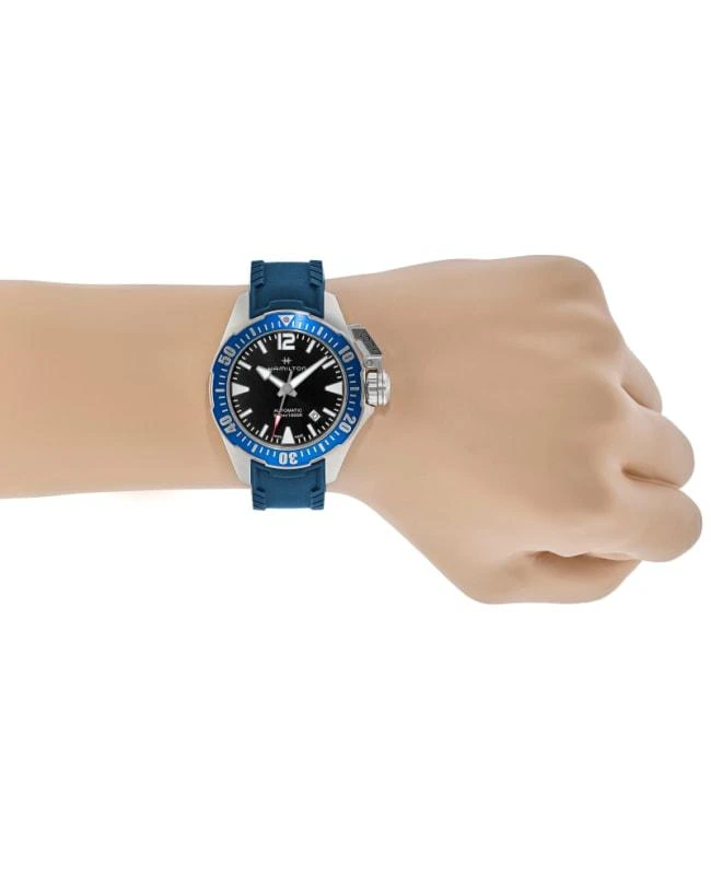 Hamilton Hamilton Khaki Navy Frogman Automatic Blue Dial Rubber Strap Men's Watch H77705345 5