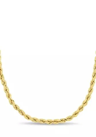 Belk
Co. 3 Millimeter Rope Chain Necklace in 14K Yellow Gold
