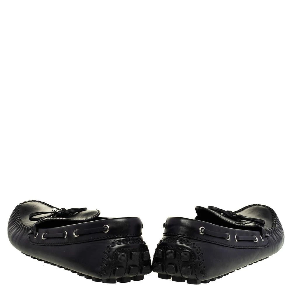 Louis Vuitton Louis Vuitton Black Leather Bow Slip On Loafers Size 43.5 5