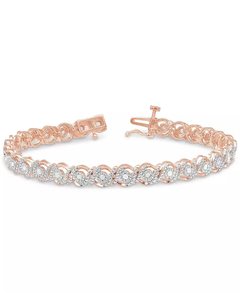 Macy's Diamond Swirl Tennis Bracelet (1/2 ct. t.w.) 1