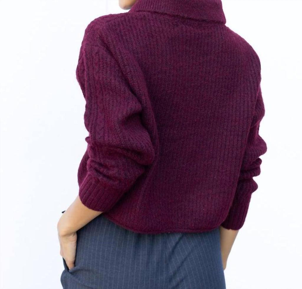 525 America Alicia Sweater In Oxblood