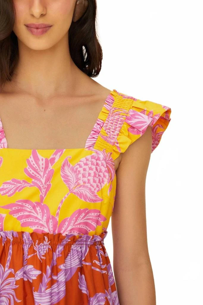 knee length dresses for ladies Soft Pink Pool Time Ruched Sleeveless Midi Dress
