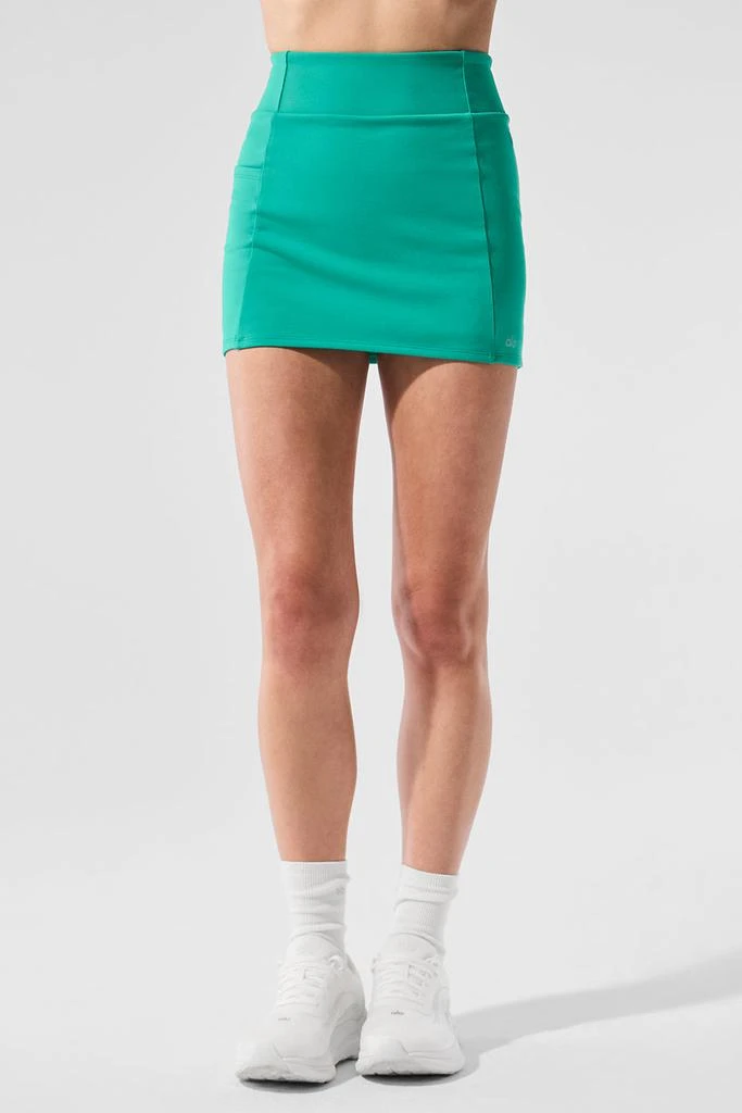 Alo Airbrush High-Waist Good Form Tennis Skirt - Spruce Green 1