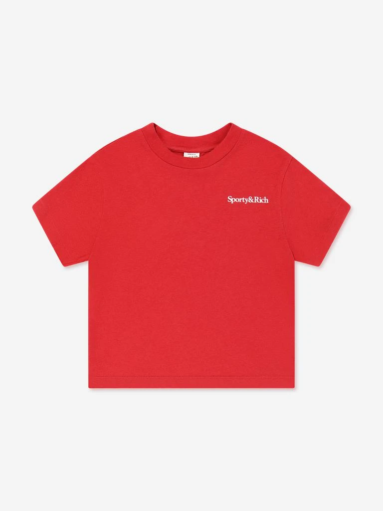 Sporty & Rich Kids Eat More Veggies T-Shirt in Red 1