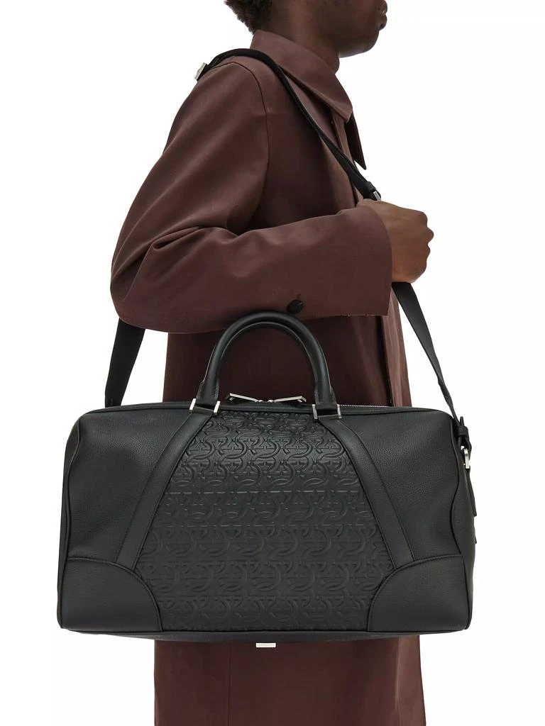 Salvatore Ferragamo Embossed Leather Travel Bag 2