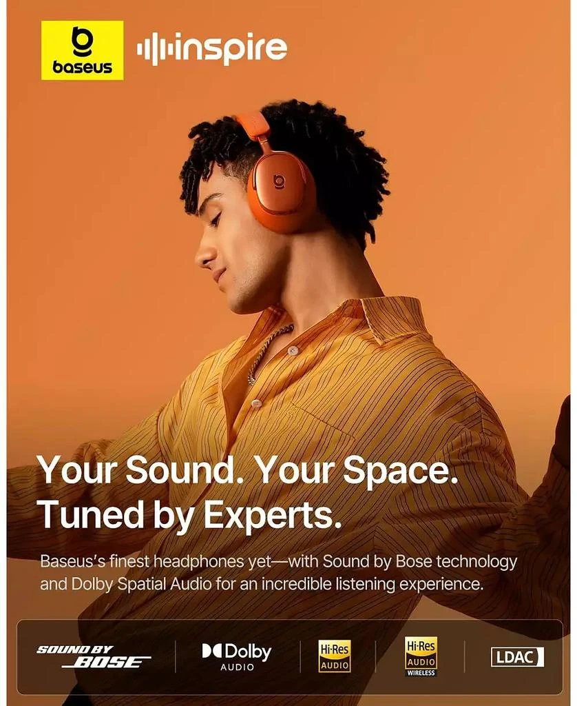 Baseus Inspire XH1 ANC Headphones with Dolby Audio Hi-Res Sound and 100H Playtime 2