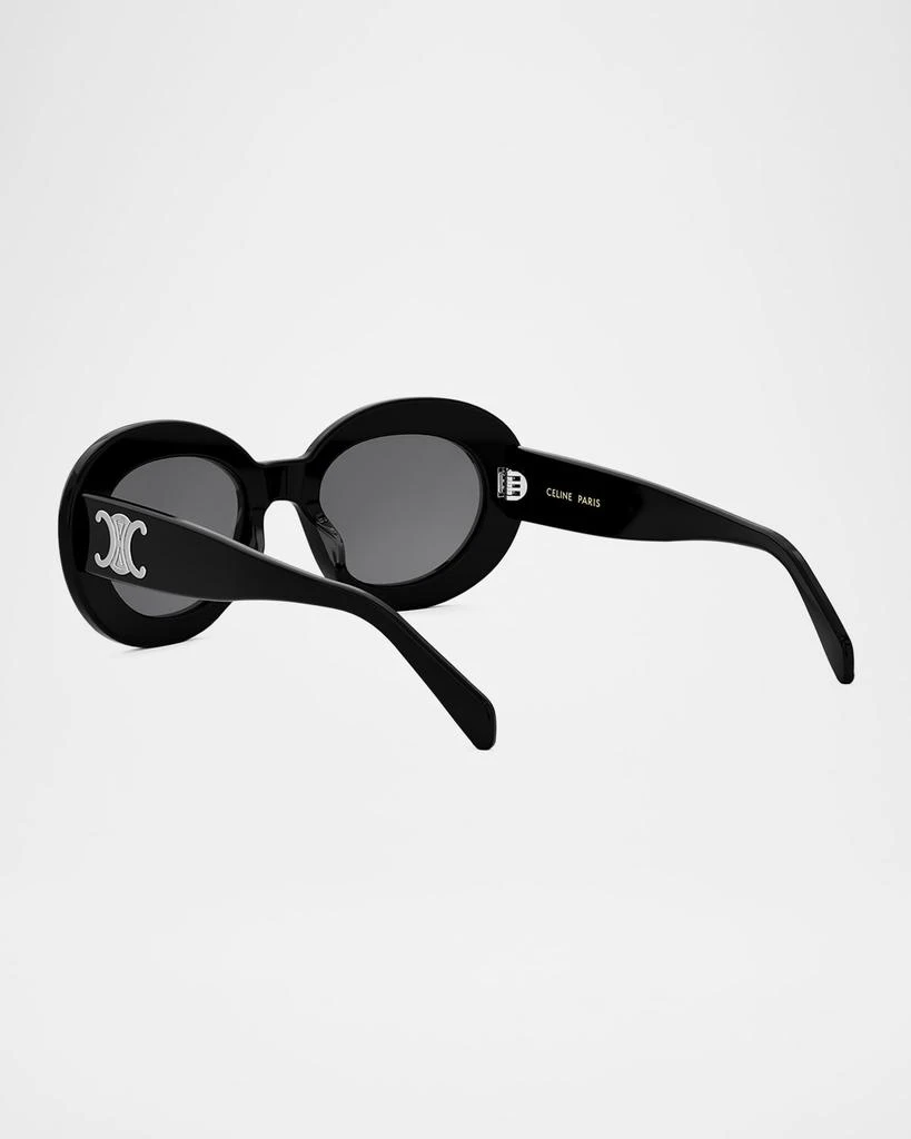 Celine Men's Triomphe Acetate Round Sunglasses 2