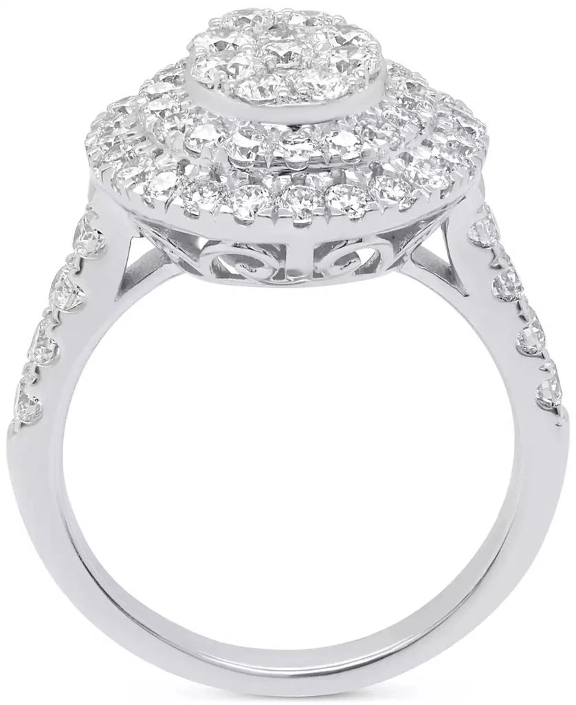 Forever Grown Diamonds Lab-Grown Diamond Halo Cluster Ring (2 ct. t.w.) in Sterling Silver or 14K Gold-Plated Sterling Silver 4