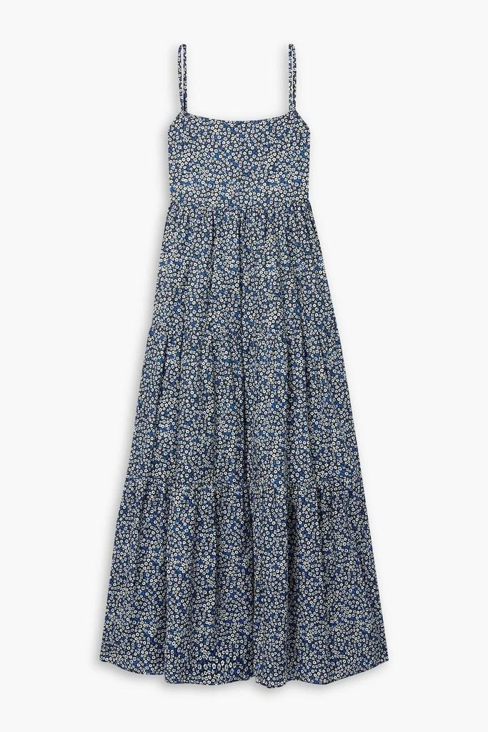 Matteau Tiered floral-print cotton-poplin maxi dress 1