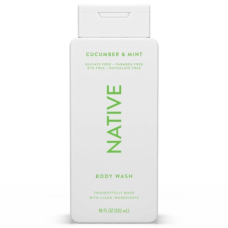 Native Body Wash, Sulfate Free, for Women and Men Cucumber & Mint 3