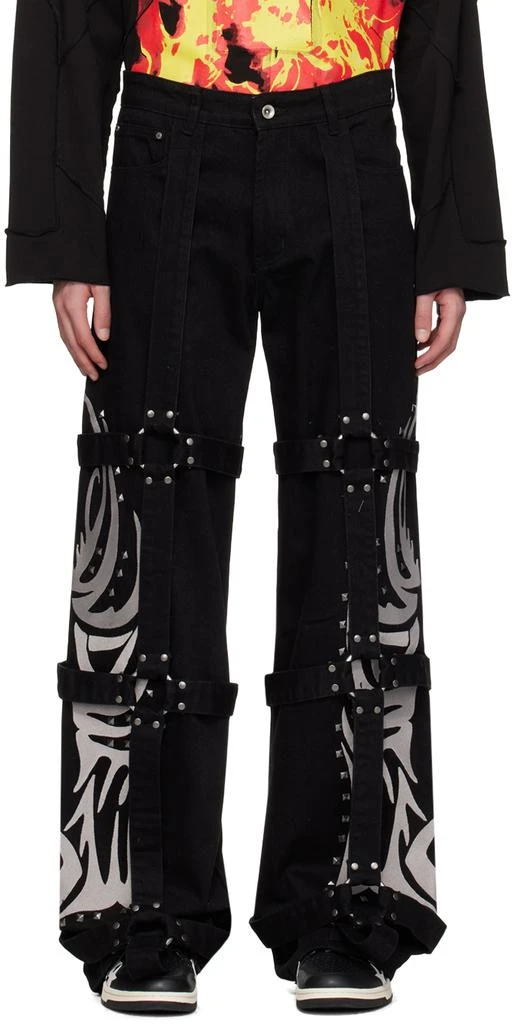 Who Decides War Black Bondage Jeans 1