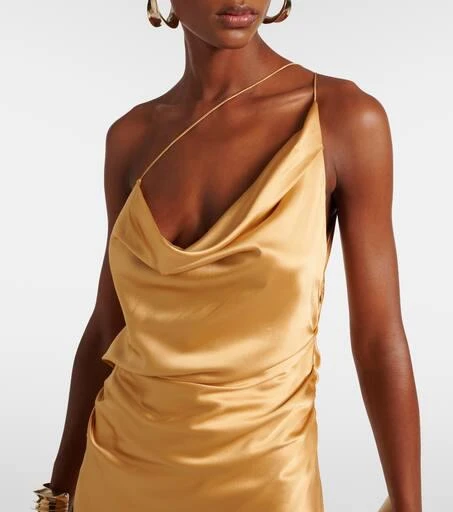 The Sei One-shoulder silk satin gown 4