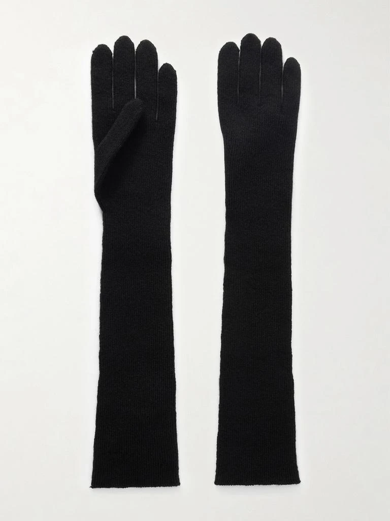 The Elder Statesman Ribbed Cashmere Gloves