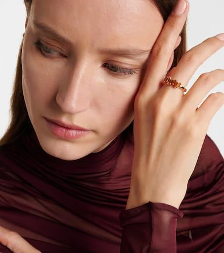 Suzanne Kalan 14kt gold ring with citrine quartz 3