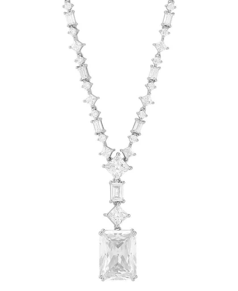 Arabella Cubic Zirconia Multi-Cut Fancy 18" Pendant Necklace in Sterling Silver 1