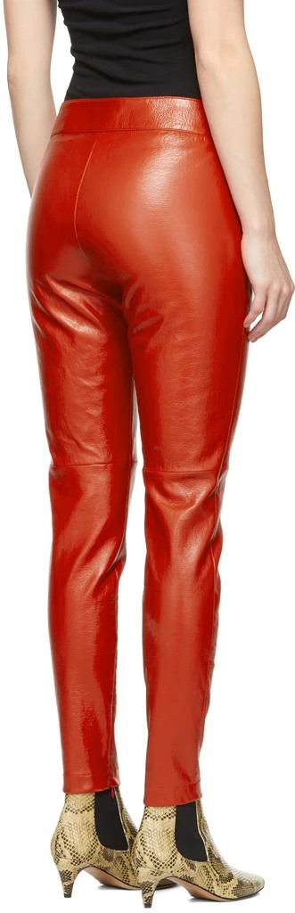 Givenchy Red Calfskin Pants 3