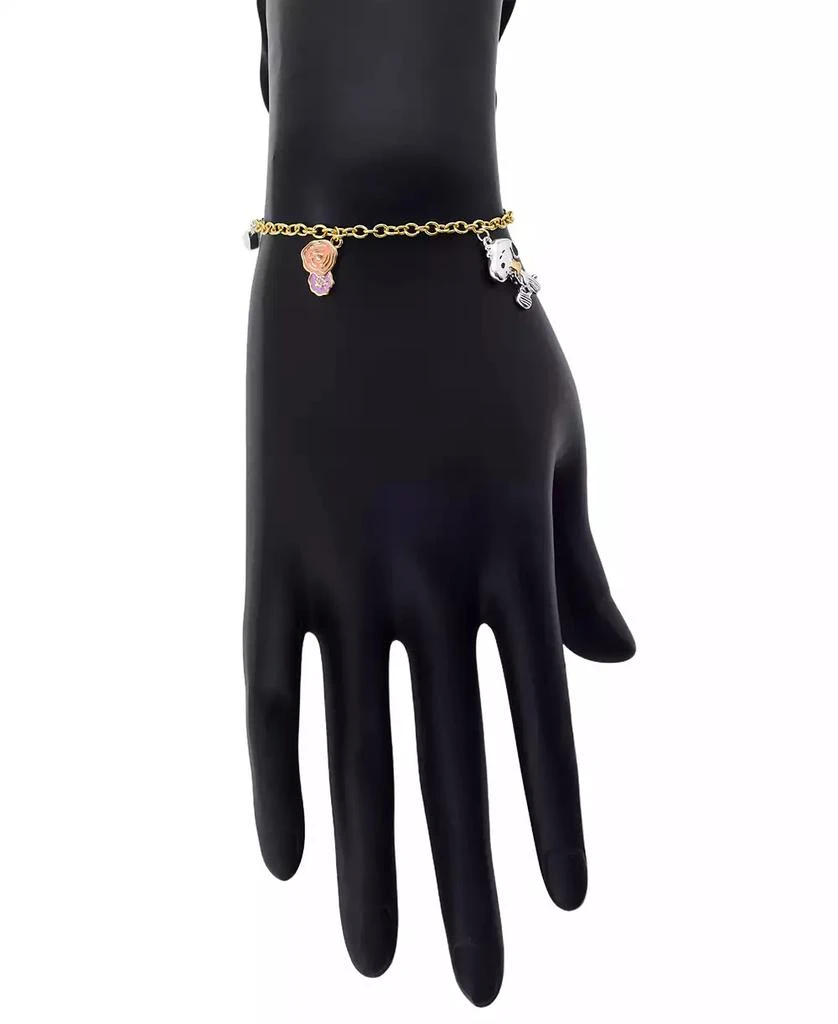 Unwritten Peanuts Crystal Snoopy and Woodstock Flower Charm Bracelet 3