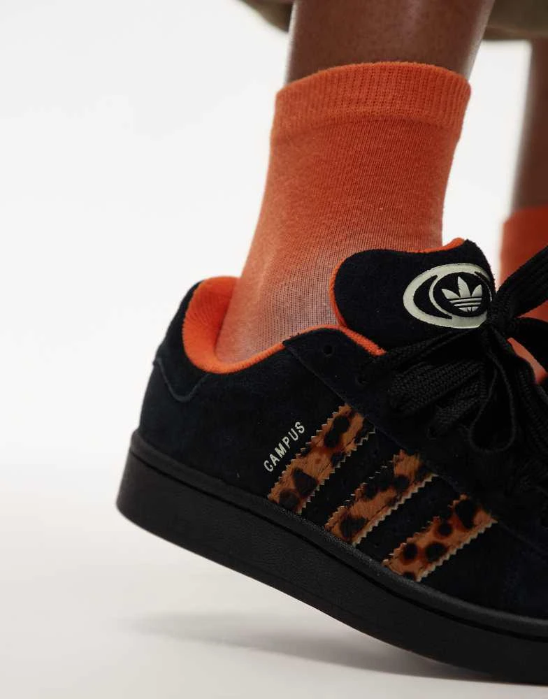 Adidas adidas Originals Campus 00s trainers in black and leopard print 4
